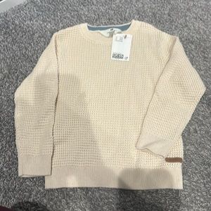 Cream Waffle knit top H&M